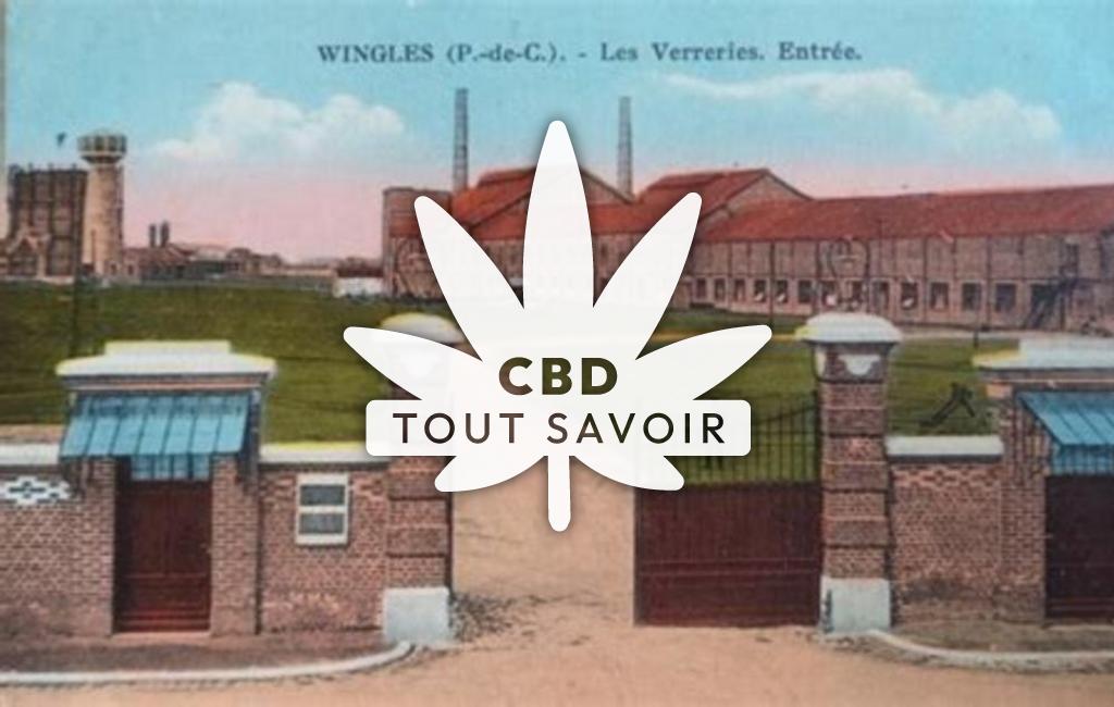 Village à Wingles avec feuille Cannabis CBD