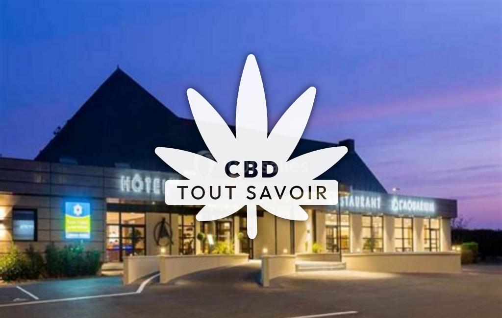 Village à Fresnes-les-Montauban avec feuille Cannabis CBD