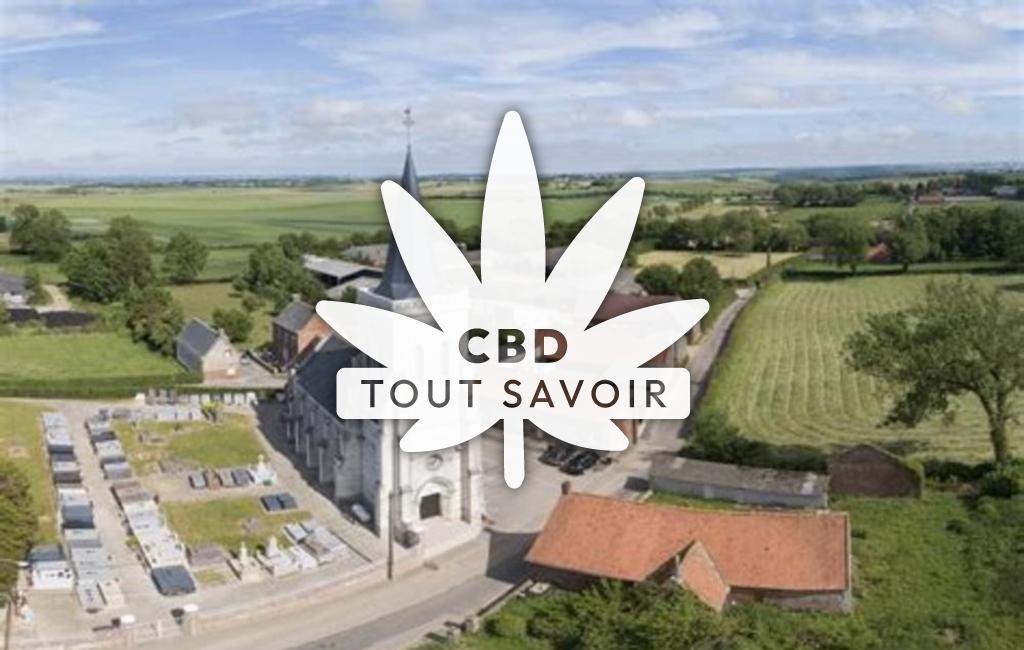 Village à Boisdinghem avec feuille Cannabis CBD