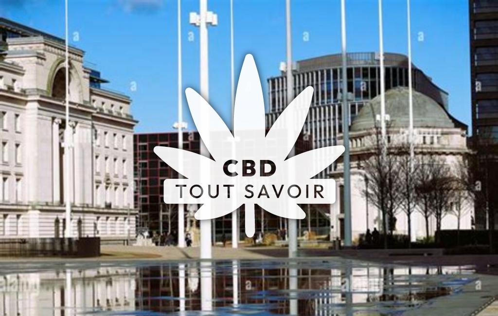 Village à Fontaine-les-Hermans avec feuille Cannabis CBD