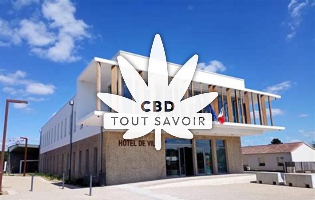 Village à Neuvireuil avec feuille Cannabis CBD