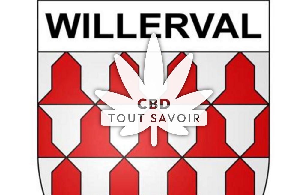 Village à Willerval avec feuille Cannabis CBD