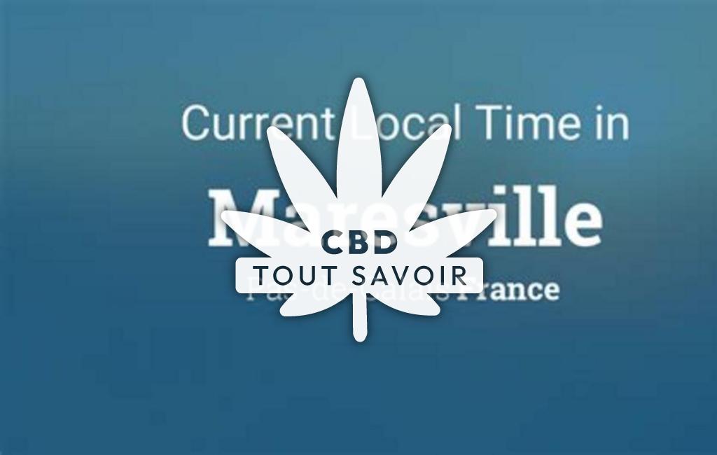 Village à Maresville avec feuille Cannabis CBD