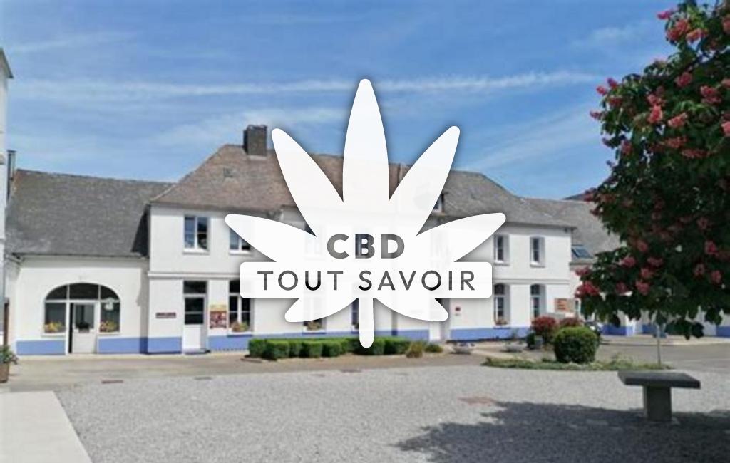 Village à Campagne-les-Boulonnais avec feuille Cannabis CBD
