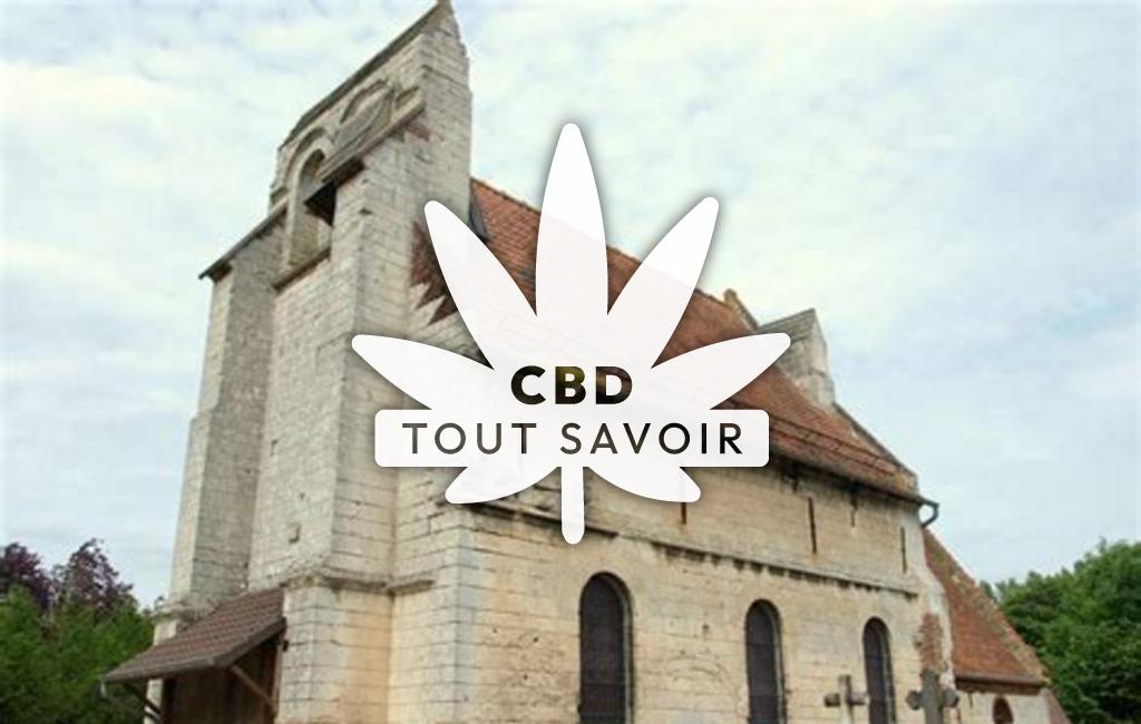 Village à Capelle-Fermont avec feuille Cannabis CBD