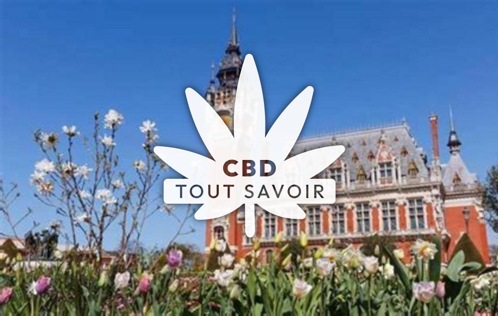 Village à Marck avec feuille Cannabis CBD
