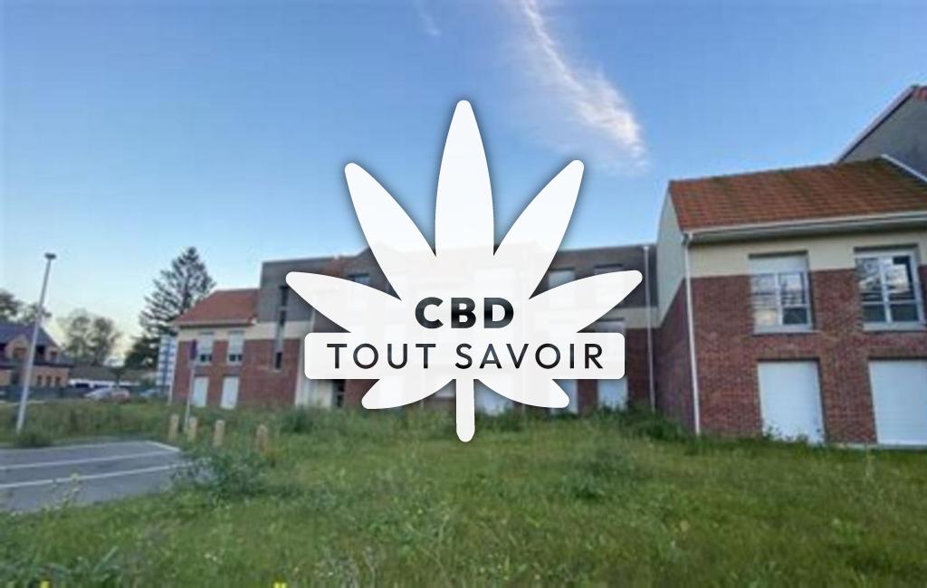 Village à Libercourt avec feuille Cannabis CBD