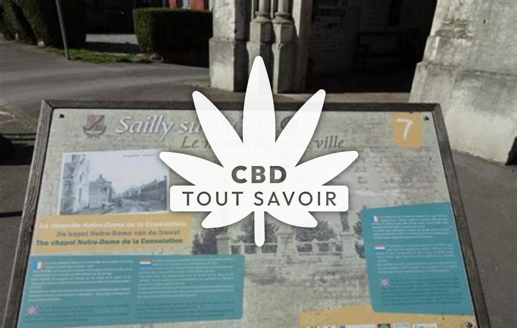 Village à Sailly-sur-la-Lys avec feuille Cannabis CBD