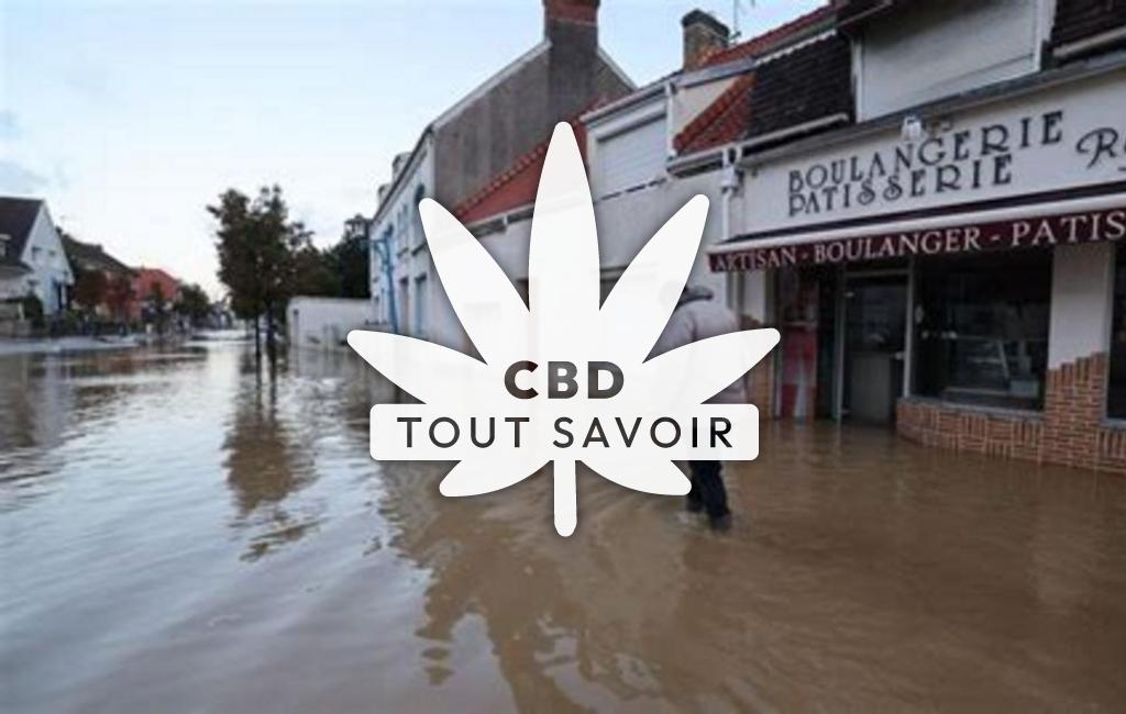 Village à Erny-Saint-Julien avec feuille Cannabis CBD