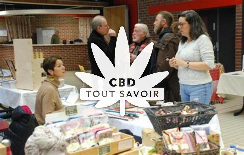 Village à Maresquel-Ecquemicourt avec feuille Cannabis CBD