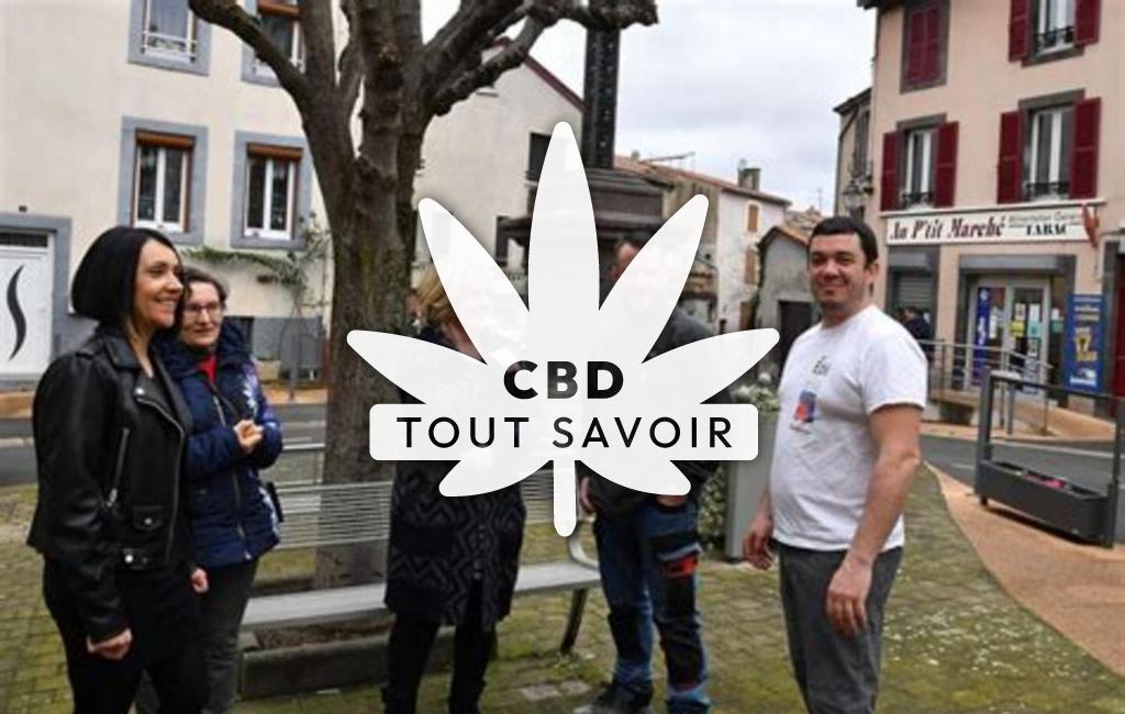 Village à Mur-sur-Allier avec feuille Cannabis CBD