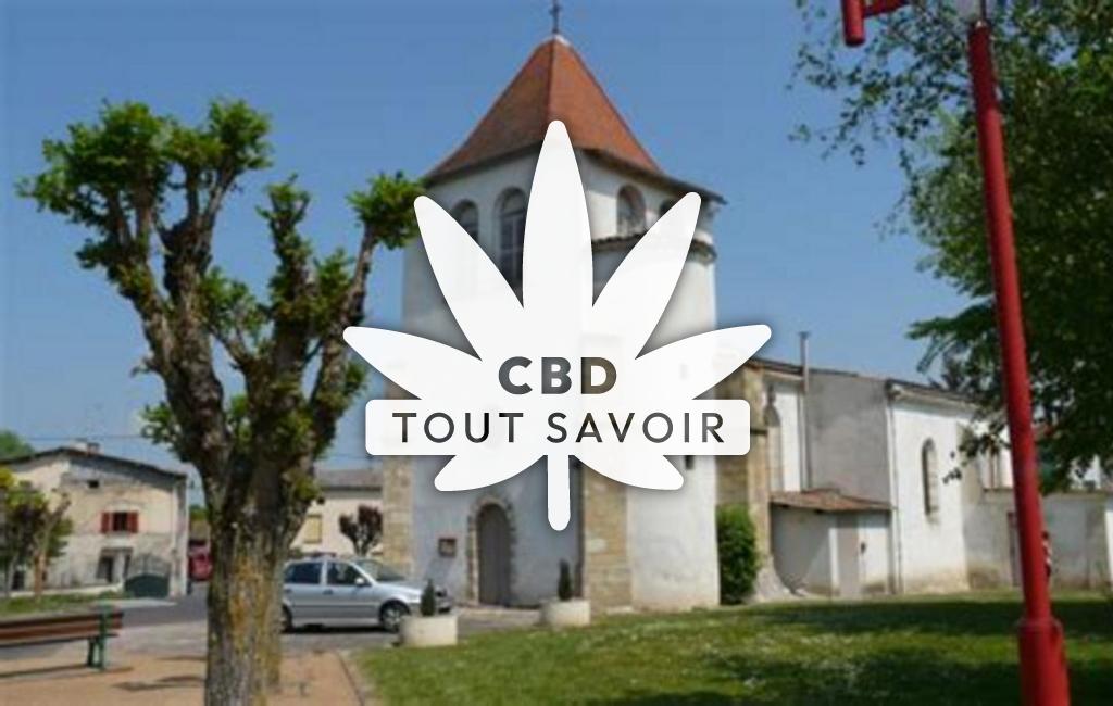 Village à Saint-Jean-D'Heurs avec feuille Cannabis CBD