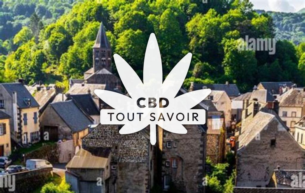 Village à Rochefort-Montagne avec feuille Cannabis CBD