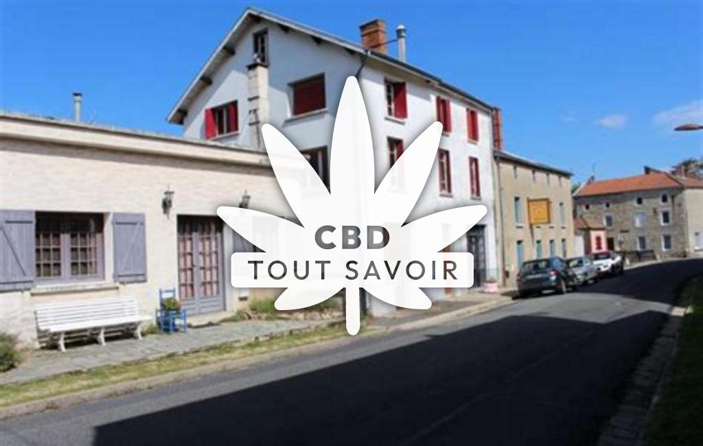 Village à Lachaux avec feuille Cannabis CBD
