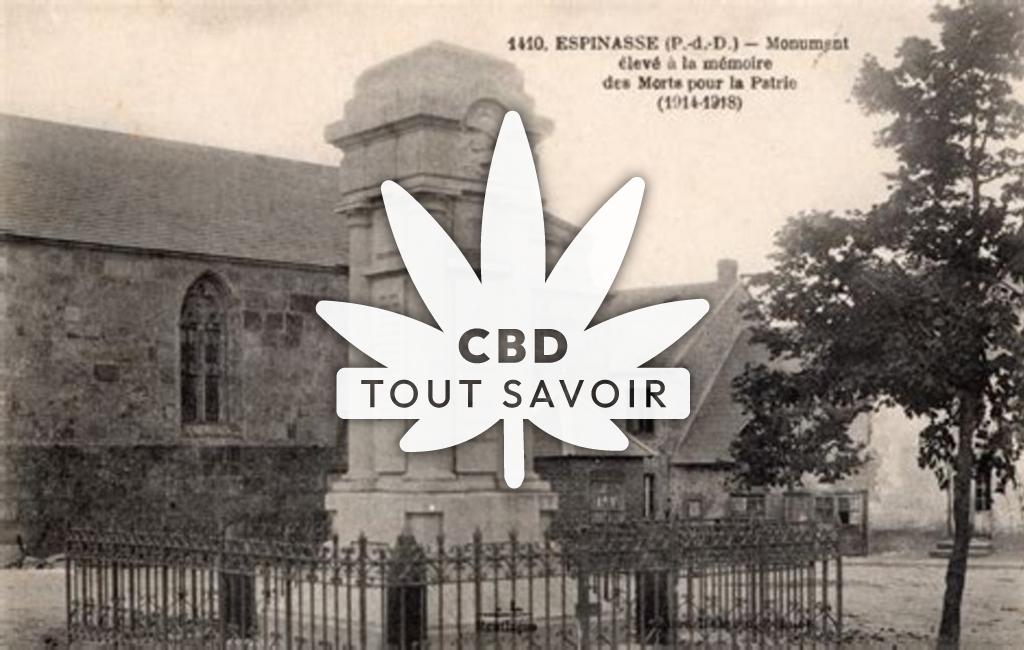 Village à Espinasse avec feuille Cannabis CBD