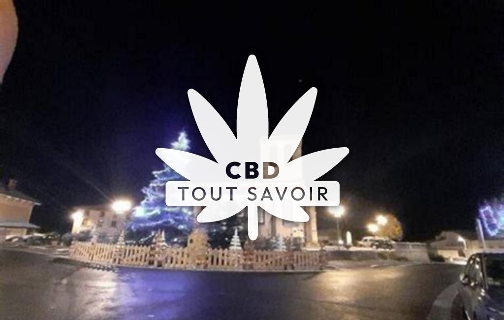 Village à Saint-Remy-sur-Durolle avec feuille Cannabis CBD