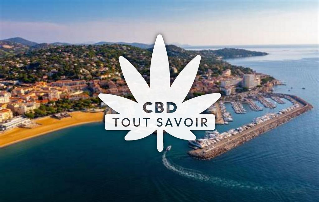 Village à Sainte-Catherine avec feuille Cannabis CBD