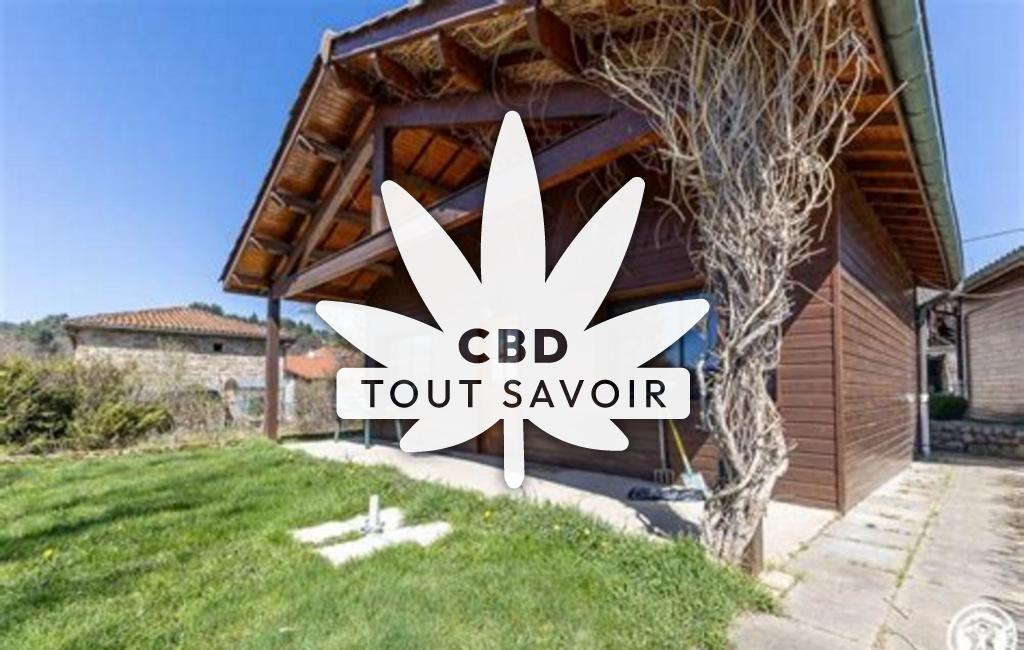 Village à Saint-Romain avec feuille Cannabis CBD