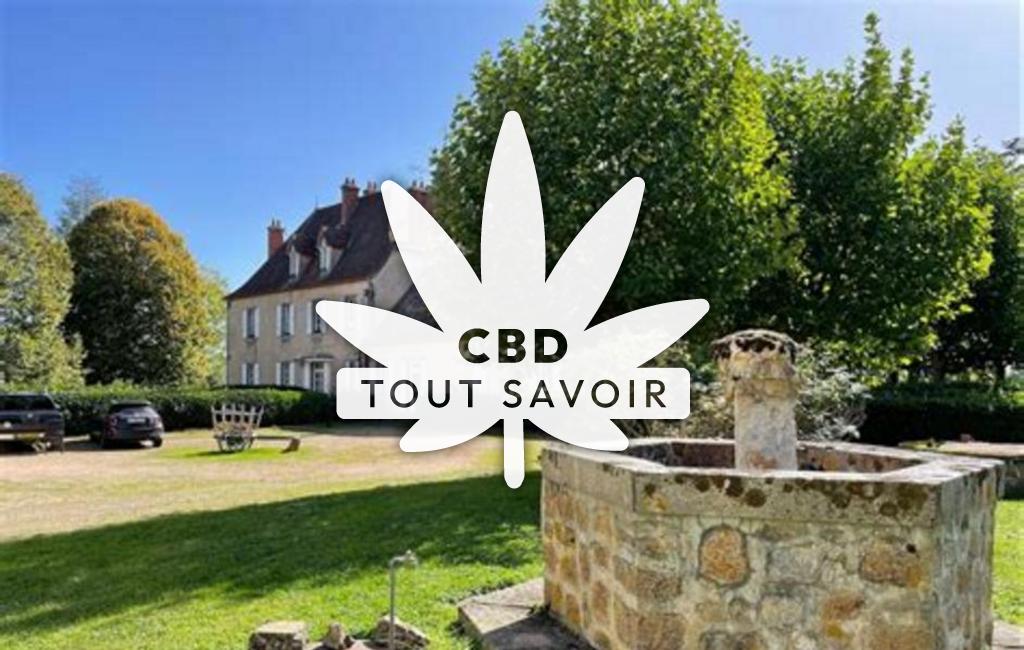 Village à Lapeyrouse avec feuille Cannabis CBD