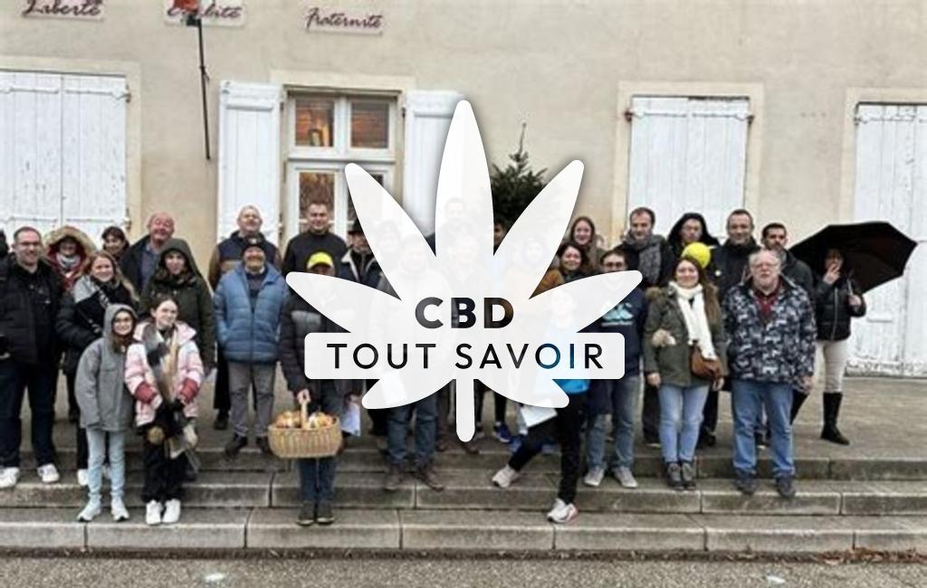 Village à Plauzat avec feuille Cannabis CBD