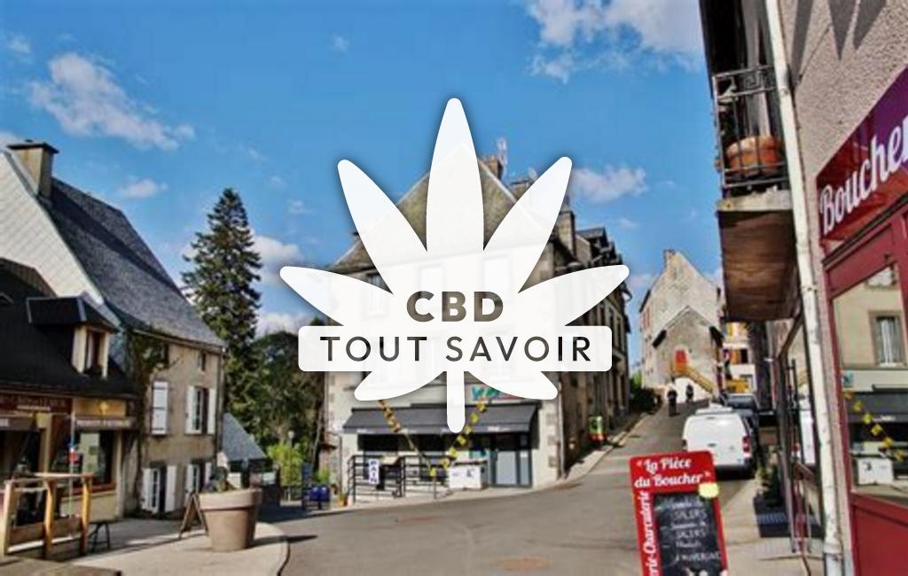 Village à Murol avec feuille Cannabis CBD