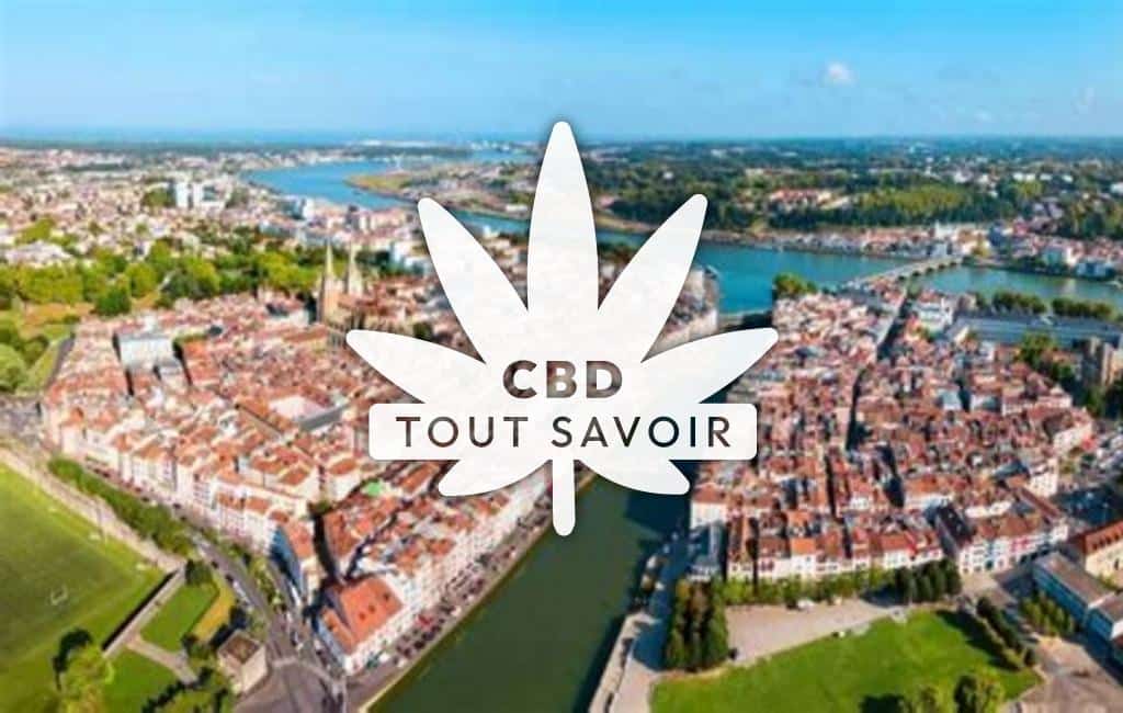 Village à Aussevielle avec feuille Cannabis CBD