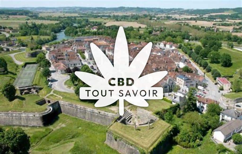 Village à Auga avec feuille Cannabis CBD