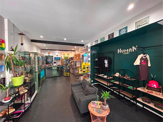 L'espace conseil de la boutique Human CBD, rue d'Auron à Bourges