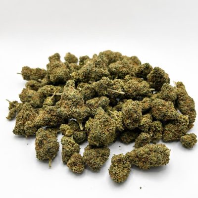 Fleurs CBD Orange Bud Cali en grand format sur fond blanc