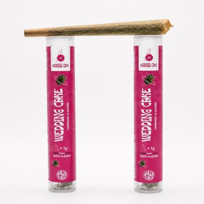 Pré-roll Wedding Cake CBD avec deux étuis CBD